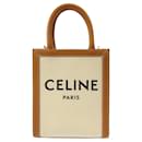 Celine Mini Lona Vertical Cabas Brancas - Céline