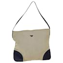 PRADA Shoulder Bag Canvas Beige Auth 74475 - Prada