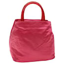 PRADA Hand Bag Satin Pink Auth 74537 - Prada
