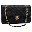 CHANEL Matelasse Chain Shoulder Bag Lamb Skin Black CC Auth 72241A - Chanel