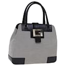 GUCCI Hand Bag Canvas Gray Auth yk12484 - Gucci