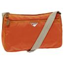 PRADA Shoulder Bag Nylon Orange Auth 74735 - Prada