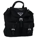PRADA Chain Shoulder Bag Nylon Black Auth 74455A - Prada