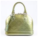 Louis Vuitton Vernis Alma BB 2Way Handbag in Green M91557
