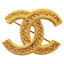 Chanel CC Logo Brosche Metallbrosche in gutem Zustand