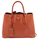 Orange Saffiano leather 2way bag - Prada