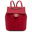 Chanel Roter kleiner Urban Spirit-Rucksack aus Lammleder