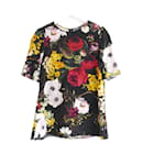 Dolce & Gabbana black floral print top