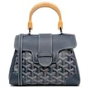 Goyard Blau Mini Goyardine Saigon Souple