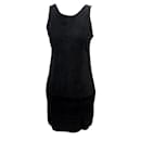 ROBE HERMES SANS MANCHE DAIM 38 M EN DAIM SLEEVELESS NOIR BLACK SUEDE DRESS - Hermès