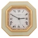 VINTAGE PENDULETTE CARTIER REVEIL DE VOYAGE 7507 HORLOGE MECANIQUE LAQUE CLOCK - Cartier