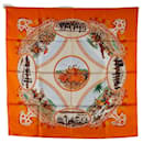 Hermes Carre 90 Cavaliers Peuls Silk Scarf Canvas Scarf in Excellent condition - Hermès
