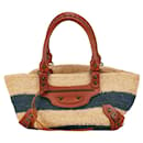 Balenciaga Raffia Panier Bag Natural Material Handbag 236741 in Good condition