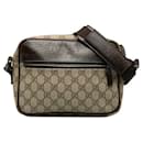Gucci GG Canvas Crossbody Bag Bolsa de ombro de lona 114291 em bom estado