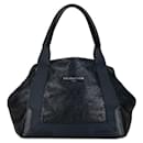 Balenciaga Navy Cabas S Tote Bag Bolso de cuero 339933 en buen estado