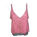 Bustier cuir rose. Taille 38. - Christian Lacroix