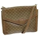 CELINE Bolso de hombro de lona macadán Beige Auth bs14109 - Céline