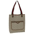 GUCCI GG Supreme Web Sherry Line Tote Bag PVC Beige Red 40 02 003 Auth yk12529 - Gucci
