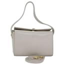 FENDI Hand Bag Leather 2way White Auth yk12624 - Fendi