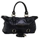 Miu Miu Sac à bandoulière Cuir 2way Noir Auth mr164