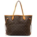 Braune Neverfull MM-Einkaufstasche mit Louis Vuitton-Monogramm