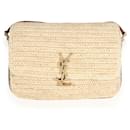 Saint Laurent Beige Raffia Small Solferino