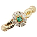Outro anel de metal com diamante e esmeralda em ouro 18k em excelente estado - & Other Stories