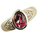 Altro anello in metallo con tormalina e diamanti in oro 18 carati in condizioni eccellenti - & Other Stories
