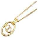 Dior CD Logo Pendant Necklace Metal Necklace in Excellent condition