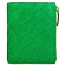 Bottega Veneta Intrecciato Bifold Zip Wallet  Leather Short Wallet 608059 in Good condition