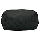 Gucci GG Canvas Cosmetic Pouch Canvas Vanity Bag 29595 in buone condizioni