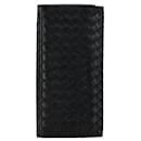 Bottega Veneta Intrecciato Leather Long Wallet Black in Very Good Condition