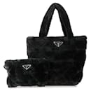 Prada Quilted Mouton Leather Handbag Leather Handbag １BG378 in Excellent condition