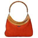 Gucci Suede Bamboo Shoulder Bag Suede Shoulder Bag 001 4062 in Good condition
