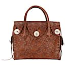 Carving Tribes Maestra S Leather Handbag Brown in Very Good Condition - & Other Stories