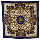 Hermes Carre 90 Les Tuileries SiIlk Scarf Canvas Foulard en excellent état - Hermès