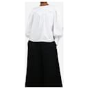 White puff-sleeved embroidered shirt - size UK 6 - Isabel Marant Etoile