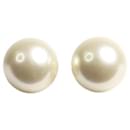 Boucles d'oreilles tribales perles crème - Christian Dior