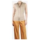 Beige sleeveless knit top - size UK 8 - Brunello Cucinelli