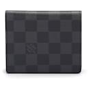 Louis Vuitton Damier Graphit Kompakt 6CC Wallet Canvas Kurze Geldbörse N60362 In sehr gutem Zustand