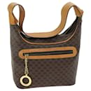 CELINE Macadam Canvas Shoulder Bag PVC Brown Auth 74605 - Céline