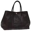 HERMES Amazonia Garden Party PM Hand Bag Leather Brown Auth bs14860 - Hermès