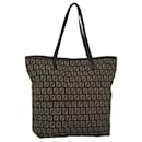 FENDI Zucchino Canvas Einkaufstasche Braun Auth 75430 - Fendi