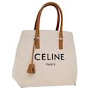 CELINE Horizontal Cabas Tote Bag Canvas Cream Auth 74667 - Céline