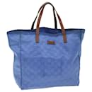 GUCCI GG Canvas Tote Bag Blue 282439 Auth 75595 - Gucci