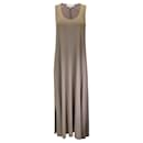 Lafayette 148 New York Taupe Sleeveless Stretch Jersey Maxi Dress - Autre Marque