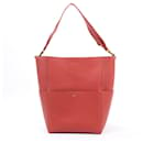 Borsa a tracolla in pelle CELINE Seau Sangle Bucket in rosso - Céline