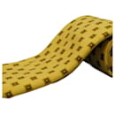Corbata Amarilla con Cuadros Marrones - Autre Marque