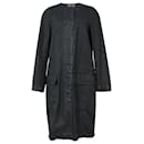 Manteau long Dries Van Noten en coton noir