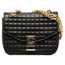 Bolso de hombro de cuero Celine Quilted Medium C Bag en buen estado - Céline